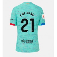 Camiseta Barcelona Frenkie de Jong #21 Tercera Equipación para mujer 2023-24 manga corta